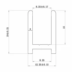ABACUS Wet Room 8mm Glass Surface Channel 2000mm - Chrome | Premium Shower Screen Support -Bathroom Sales Shop GCSC 20 08xx TECH rd 1