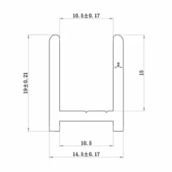 ABACUS Wet Room 10mm Glass Surface Channel 2000mm - Matt Black | Premium Wetroom Shower Screen Support -Bathroom Sales Shop GCSC 20 10xx TECH 1 1