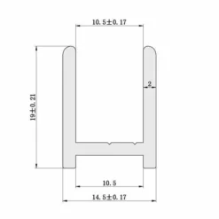 ABACUS Wet Room 10mm Glass Surface Channel 2000mm - Chrome | Premium Wetroom Shower Screen Support | ABACUS -Bathroom Sales Shop GCSC xx xxxx TECH