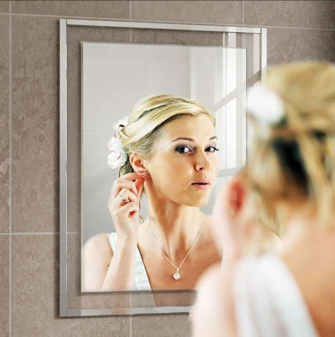 HIB Georgia 50 Decorative Bathroom Mirror - 500mm, Modern Design, Easy Installation 4 HIB Georgia 50 Decorative Bathroom Mirror - 500mm, Modern Design, Easy Installation - Image 2