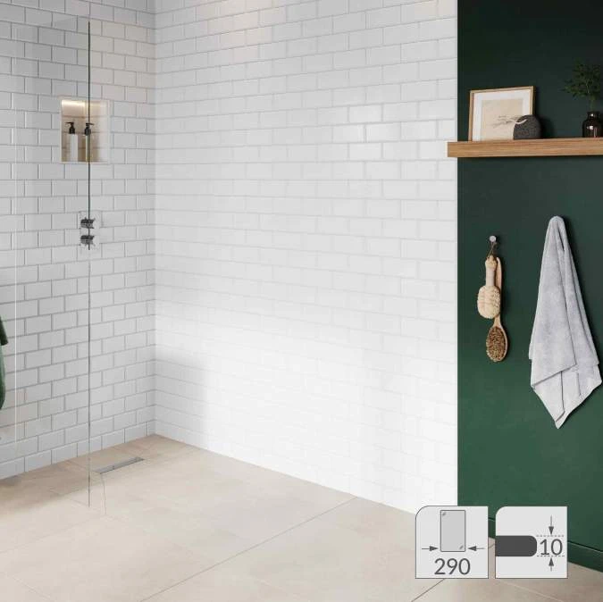 ABACUS 10mm Glass Panel for Wetrooms - 290mm | Premium Wetroom Glass 3 ABACUS 10mm Glass Panel for Wetrooms - 290mm | Premium Wetroom Glass