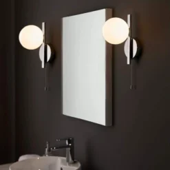 Gressingham Chrome Wall Light | Modern Bathroom Lighting -Bathroom Sales Shop Gressingham Ceiling Light Lifestyle6