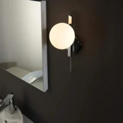 Gressingham Chrome Wall Light | Modern Bathroom Lighting -Bathroom Sales Shop Gressingham Ceiling Light Lifestyle8