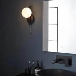 Gressingham Matt Black Wall Light - Modern Bathroom Lighting -Bathroom Sales Shop Gressingham Matt Black Wall Light Lifestyle2