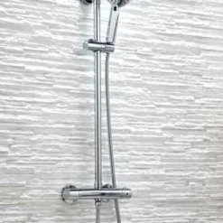 Scudo Serena Round Dual Head Thermostatic Shower Kit - Fixed & Adjustable Hand Set -Bathroom Sales Shop HBS Shower002 small