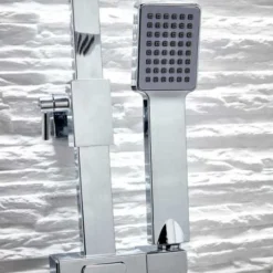 Scudo Elliott Square Dual Head Rigid Riser Shower Kit - Premium Shower Valve System -Bathroom Sales Shop HBS Shower003 Detail1 small