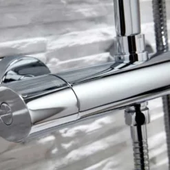 Polo Oval Dual Head Exposed Shower with Metal Fixed Head - Premium Rigid Riser Shower Kit -Bathroom Sales Shop HBS Shower004 Detail3 small