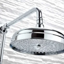 Scudo York Traditional Chrome Rigid Riser Shower Valve with Fixed Head | Durable & Stylish Shower Solution -Bathroom Sales Shop HBS Shower007 Detail3 small