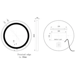 Haut Volant 600mm Round Front-Lit LED Bathroom Mirror - Brushed Brass | Modern & Energy-Efficient 7 Haut Volant 600mm Round Front-Lit LED Bathroom Mirror - Brushed Brass | Modern & Energy-Efficient -Bathroom Sales Shop Haut Volant Sizes