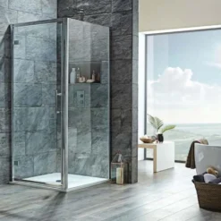 Scudo S8 Hinged Shower Door - 760mm | Premium Hinged Shower Enclosure | Easy Installation 7 Scudo S8 Hinged Shower Door - 760mm | Premium Hinged Shower Enclosure | Easy Installation -Bathroom Sales Shop Hinge door side panel Hero