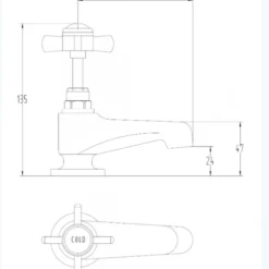 Victorian Basin Taps - Holborn London 1855 Traditional Style | High-Quality Bathroom Taps -Bathroom Sales Shop Holborn Victorian Basin Taps FO2112 Specification