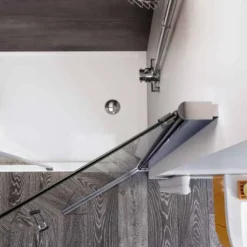 Roman Innov8 Hinged Shower Door with In-Line Panel 1200mm - Alcove Fitting -Bathroom Sales Shop Innov8 overhead shot 1