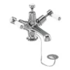 Burlington Kensington Traditional Monobloc Basin Mixer Tap with Plug and Chain - Chrome Finish -Bathroom Sales Shop KE5 chain