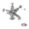 Burlington Kensington Traditional Monobloc Basin Mixer Tap with Sprung Waste - Chrome Finish -Bathroom Sales Shop KE6 waste