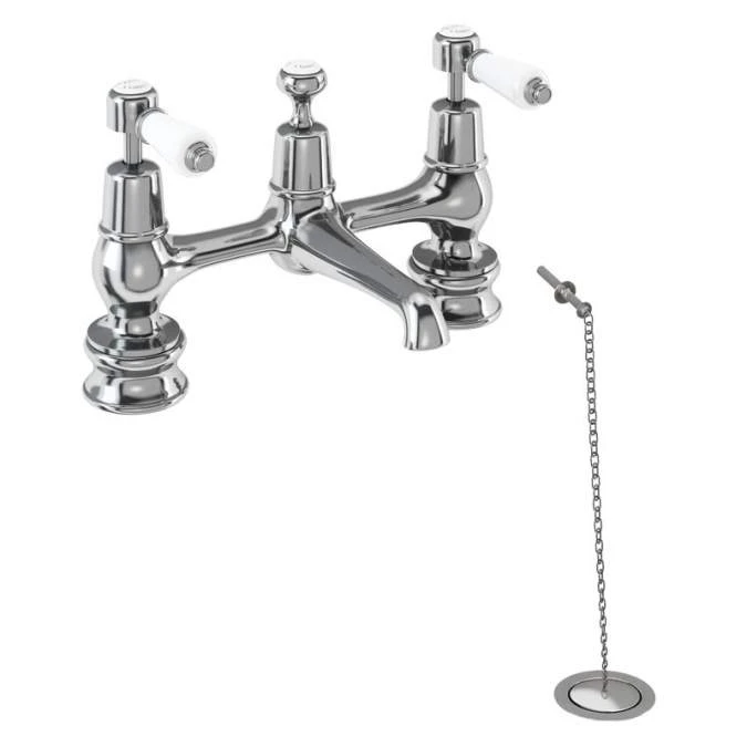 Burlington Kensington Traditional Bridge Basin Mixer Tap - Premium Bathroom Tap 4 Burlington Kensington Traditional Bridge Basin Mixer Tap - Premium Bathroom Tap - Image 2