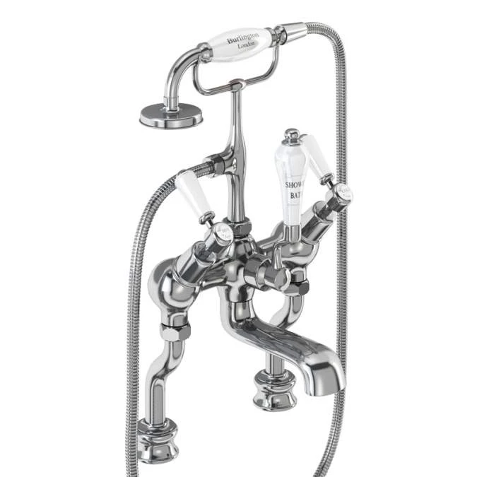 Burlington Kensington Angled Traditional Bath Shower Mixer Tap | Chrome Finish | Premium Quality 4 Burlington Kensington Angled Traditional Bath Shower Mixer Tap | Chrome Finish | Premium Quality - Image 2