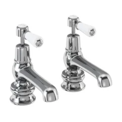 Burlington Kensington 5" Long Nose Traditional Basin Taps | Premium Quality | Chrome Finish -Bathroom Sales Shop KER2