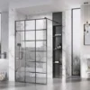 Roman Liberty Matt Black Grid Wetroom Panel - 957mm | Stylish & Durable Shower Solution 2 Roman Liberty Matt Black Grid Wetroom Panel - 957mm | Stylish & Durable Shower Solution -Bathroom Sales Shop KLCP12GPB 2