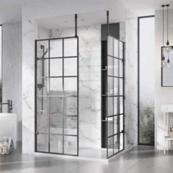 Roman Liberty Matt Black Grid Wetroom Panel - 757mm | Modern Shower Enclosure 7 Roman Liberty Matt Black Grid Wetroom Panel - 757mm | Modern Shower Enclosure -Bathroom Sales Shop KLCP9GPB KLCP8GPB 1