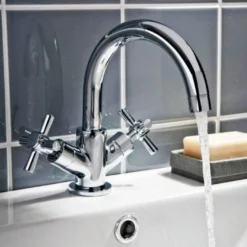 Scudo Kross Mono Basin Mixer Tap With Push Waste - Modern Bathroom Tap -Bathroom Sales Shop KROSS Lifestyle