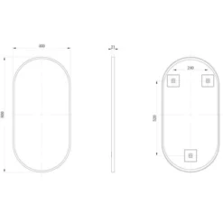 Kaiya 800 x 400mm Oblong Bathroom Mirror - Brushed Brass Finish 7 Kaiya 800 x 400mm Oblong Bathroom Mirror - Brushed Brass Finish -Bathroom Sales Shop Kaiya Oblong Brass Sizes