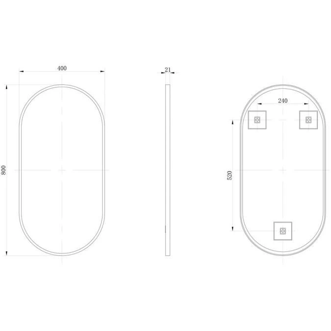 Kaiya 800 x 400mm Oblong Bathroom Mirror - Brushed Brass Finish 5 Kaiya 800 x 400mm Oblong Bathroom Mirror - Brushed Brass Finish - Image 3