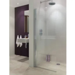 Alassio 1000mm Hinged Wetroom Screen with 8mm Glass - Lakes Showering Spaces Coastline
