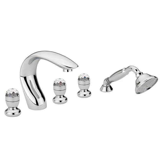 Sagittarius Liberty Crystal 5 Hole Bath Filler Tap - Modern Bathroom Taps 3 Sagittarius Liberty Crystal 5 Hole Bath Filler Tap - Modern Bathroom Taps