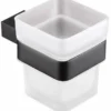 The White Space Tumbler And Holder - Black | Modern Bathroom Accessory