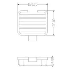 The White Space Soap Basket - Chrome | Modern Soap Dish for Bathroom | Durable & Stylish Design -Bathroom Sales Shop LEG8 TECH