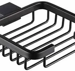 The White Space Soap Basket - Black | Stylish Soap Dish for Modern Bathrooms