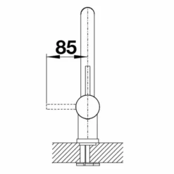 Blanco Linus Satin Gold Kitchen Tap - 526683 | Monobloc Kitchen Tap 8 Blanco Linus Satin Gold Kitchen Tap - 526683 | Monobloc Kitchen Tap -Bathroom Sales Shop LINUS SIDE VIEW