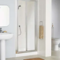 Lakes Classic 750 White Framed Bifold Shower Door | Durable & Stylish Enclosure