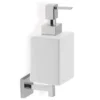 Laplane Wall Mounted Soap Dispenser - Chrome & White -Bathroom Sales Shop Laplane Wall Mounted Soap Dispenser Chrome