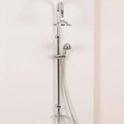 Leven Chrome Retro Fit Overhead Shower Kit | High-Quality Slide Rail Kit for Modern Bathrooms