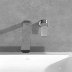 Villeroy & Boch Liberty Wall Mounted Single Lever Basin Mixer Tap - Chrome, 195mm Spout 13 Villeroy & Boch Liberty Wall Mounted Single Lever Basin Mixer Tap - Chrome, 195mm Spout -Bathroom Sales Shop Liberty 195 wall basin mixer 4