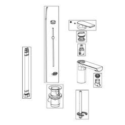 Villeroy & Boch Liberty Single Lever Mini Basin Mixer Tap With Pop Up Waste Chrome - Premium Bathroom Tap -Bathroom Sales Shop Liberty mini basin mixer parts