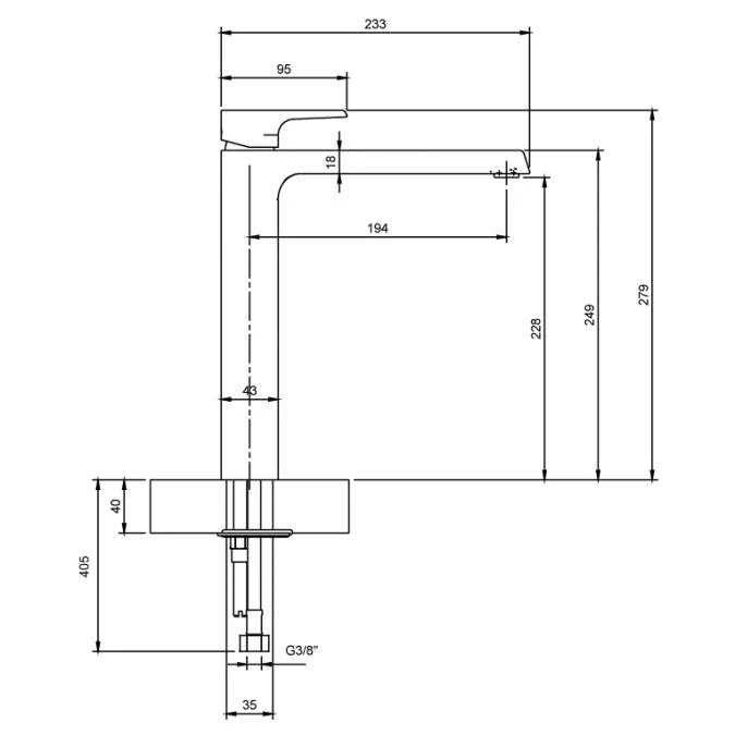 Villeroy & Boch Liberty Single Lever Tall Basin Mixer Tap Chrome - Premium Bathroom Tap 9 Villeroy & Boch Liberty Single Lever Tall Basin Mixer Tap Chrome - Premium Bathroom Tap - Image 7