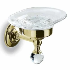 Oriental Crystal Soap Dish - Premium Chrome, Gold, or Black Chrome - Origins Living -Bathroom Sales Shop MA01C G oriental crystal soap dish gold