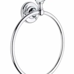 Oriental Crystal Towel Ring - Chrome, Gold or Black Chrome | Bathroom Elegance by Origins Living -Bathroom Sales Shop MA07S C oriental crystal towel ring chrome