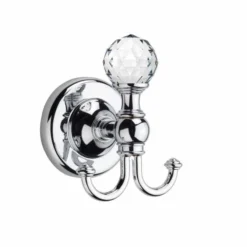 Oriental Crystal Robe Hook - Stylish Chrome, Gold & Black Chrome Finish - Origins Living -Bathroom Sales Shop MA08 C oriental crystal robe hook chrome