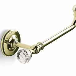 Oriental Crystal Open Toilet Roll Holder - Chrome, Gold, Black Chrome - Origins Living -Bathroom Sales Shop MA20 G oriental crystal open toilet roll holder gold