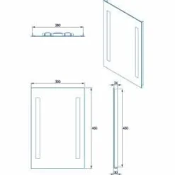 Malham Illuminated Mirror - 450 X 300 - Battery Powered LED Bathroom Mirror by Croydex 7 Malham Illuminated Mirror - 450 X 300 - Battery Powered LED Bathroom Mirror by Croydex -Bathroom Sales Shop MM730100E tech