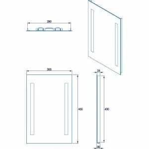 Malham Illuminated Mirror - 450 X 300 - Battery Powered LED Bathroom Mirror by Croydex 5 Malham Illuminated Mirror - 450 X 300 - Battery Powered LED Bathroom Mirror by Croydex - Image 3