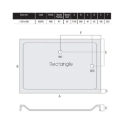 MX Elements 1100 x 800 Anti-Slip Rectangular Stone Resin Shower Tray - Durable & Stylish -Bathroom Sales Shop MX 1100 x 800 ASSSP Tech