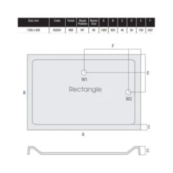 MX Elements 1300 x 800mm Anti-Slip Rectangular Stone Resin Shower Tray - Durable & Stylish -Bathroom Sales Shop MX 1300 x 800 ASSS4 Tech