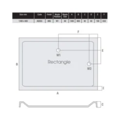 MX Elements 1300 x 900 Anti-Slip Rectangular Stone Resin Shower Tray | Durable & Stylish -Bathroom Sales Shop MX 1300 x 900 ASSS5 Tech