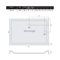 MX Elements 1400 X 700 Anti Slip Rectangular Stone Resin Shower Tray | Durable Shower Base for Modern Bathrooms -Bathroom Sales Shop MX 1400 x 700 ASXHI Tech