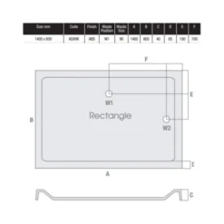 MX Elements 1400 x 800 Anti-Slip Rectangular Stone Resin Shower Tray | Durable & Stylish -Bathroom Sales Shop MX 1400 x 800 ASXHK Tech
