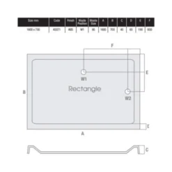 MX Elements 1600 X 700 Anti-Slip Rectangular Stone Resin Shower Tray - Durable & Stylish -Bathroom Sales Shop MX 1600 x 700 ASST1 Tech